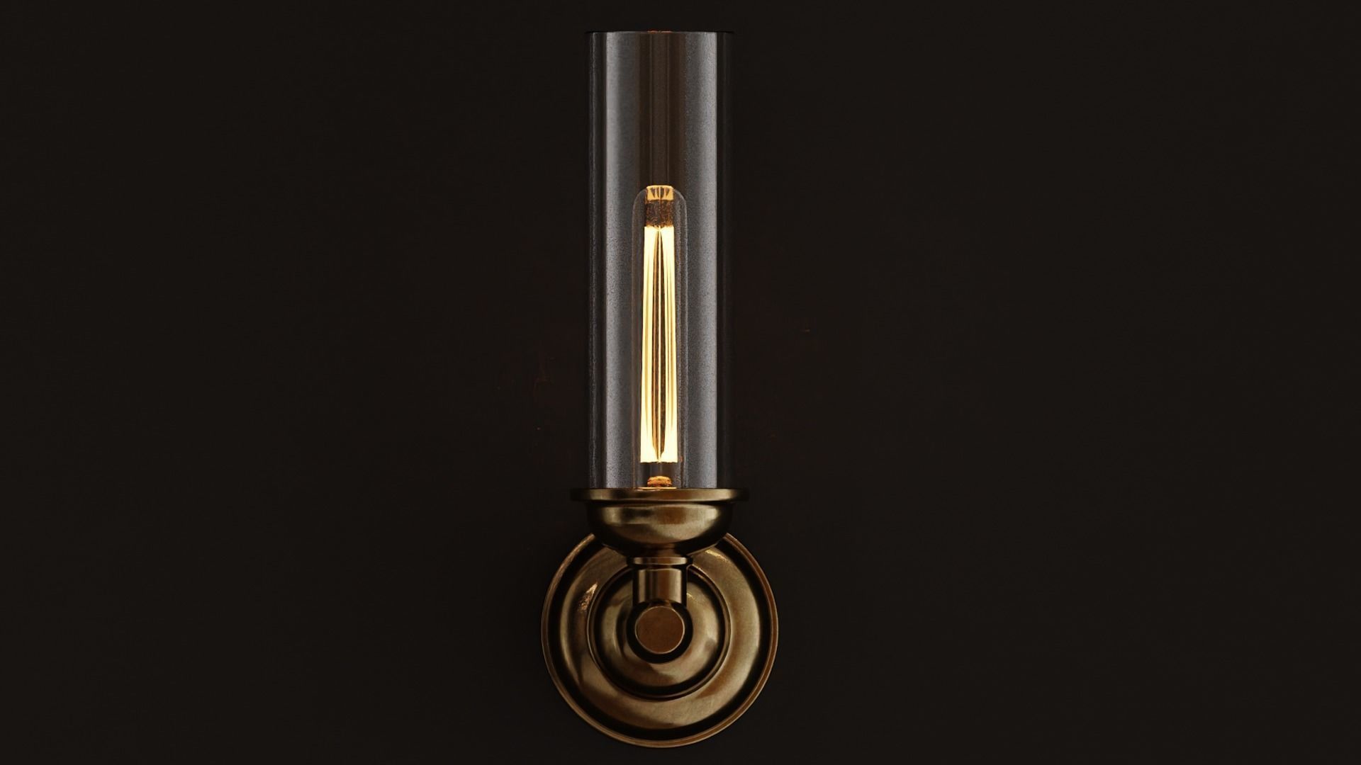 Vintage wall lamp Free 3D model_4