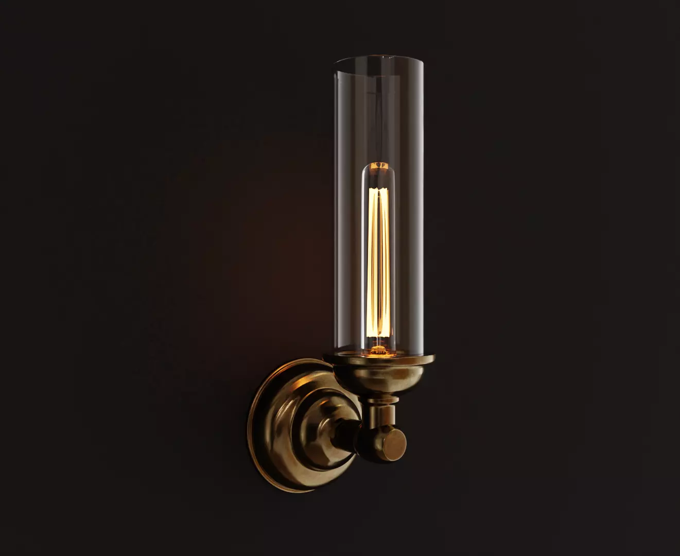 Vintage wall lamp Free 3D model_0