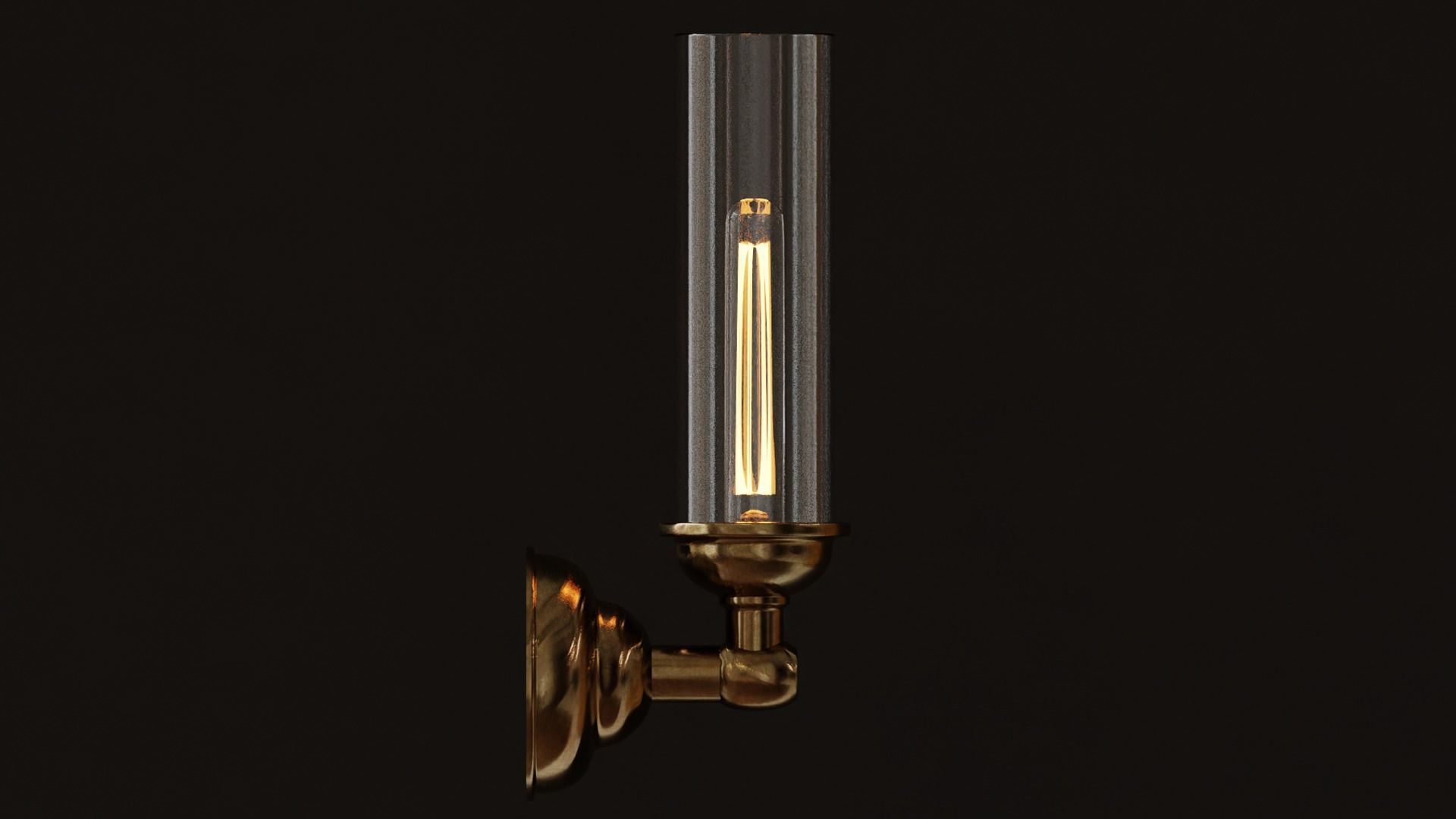Vintage wall lamp Free 3D model_3