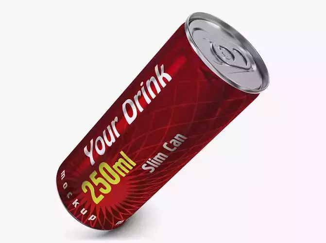 Aluminum Slim Can 250ml v 2 3D model