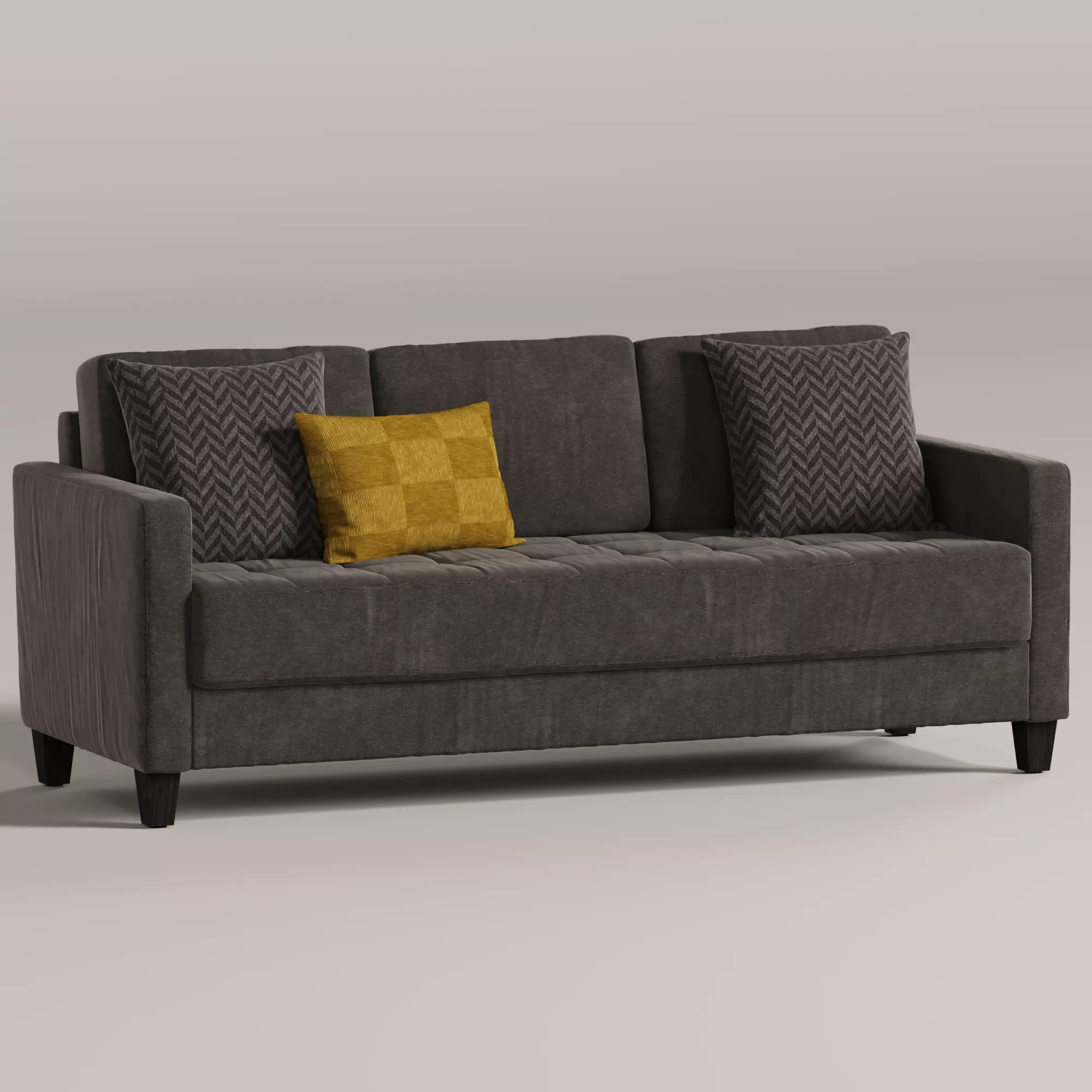 Square Arm Sofa 3D model_0