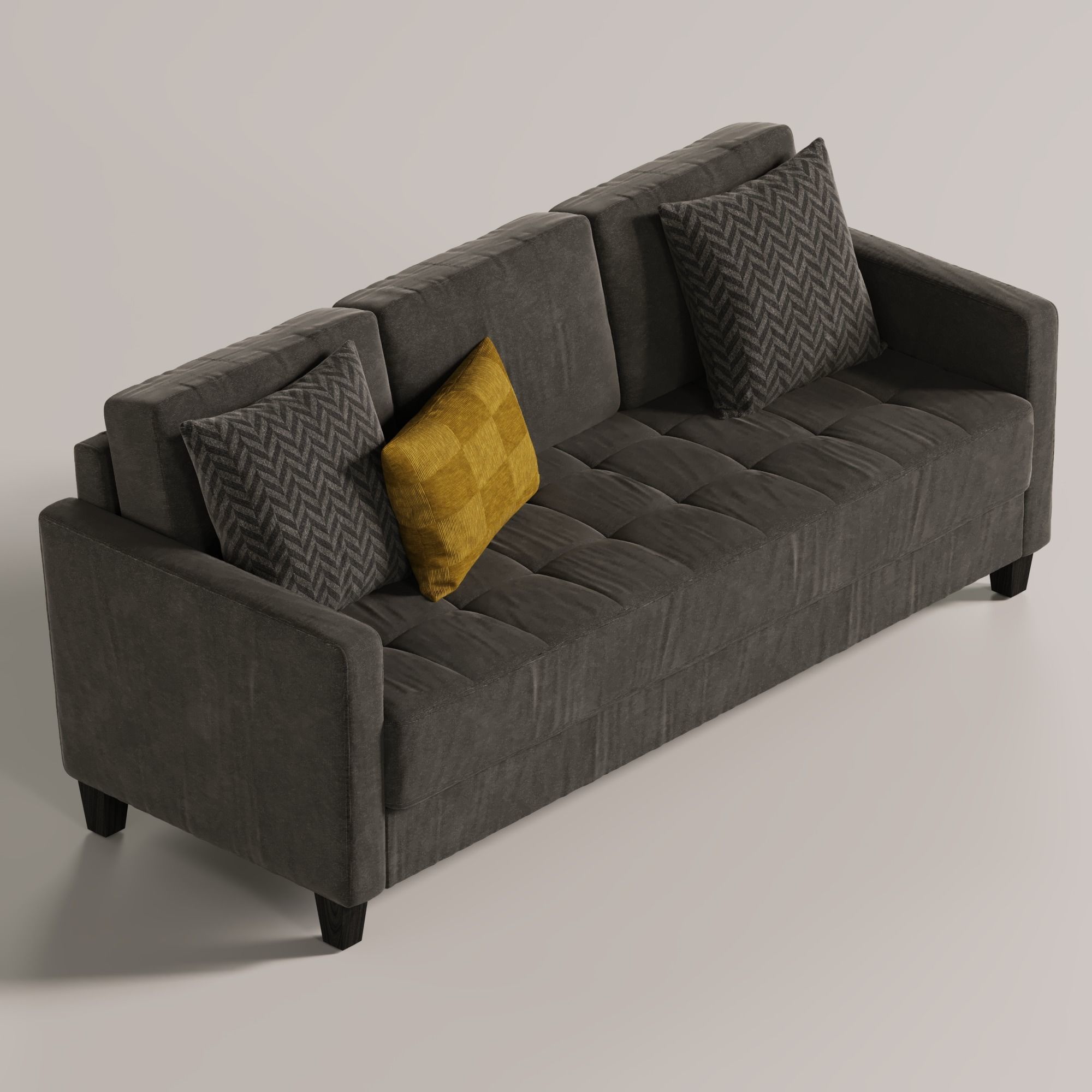 Square Arm Sofa 3D model_1