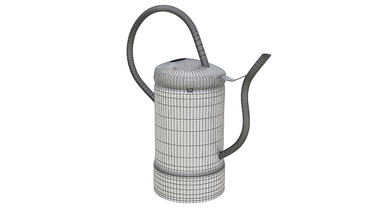 Metalic water can 3D model_6
