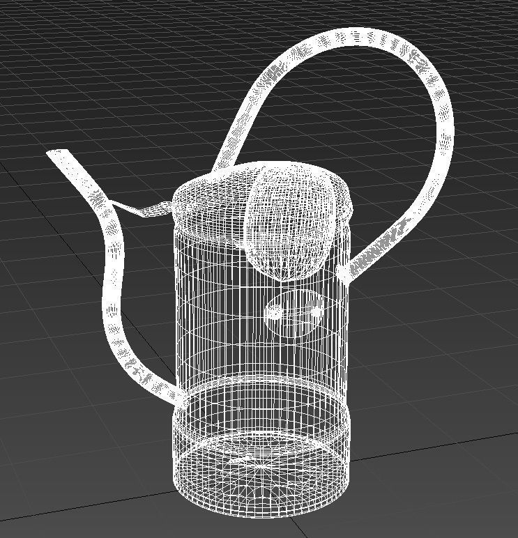 Metalic water can 3D model_14