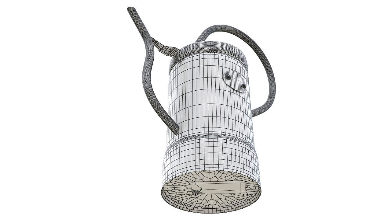 Metalic water can 3D model_7