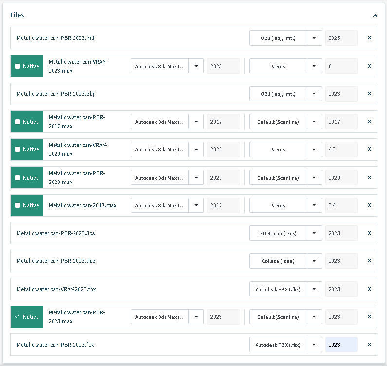 Metalic water can 3D model_16
