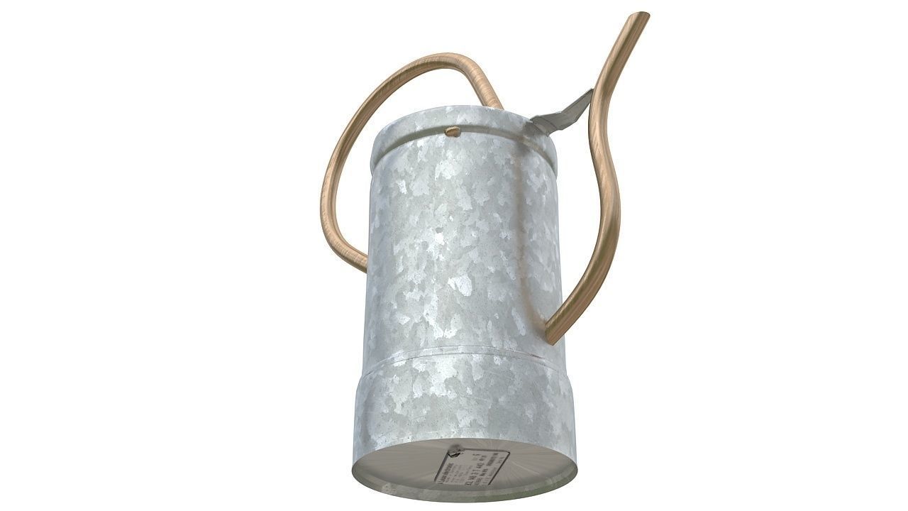 Metalic water can 3D model_4