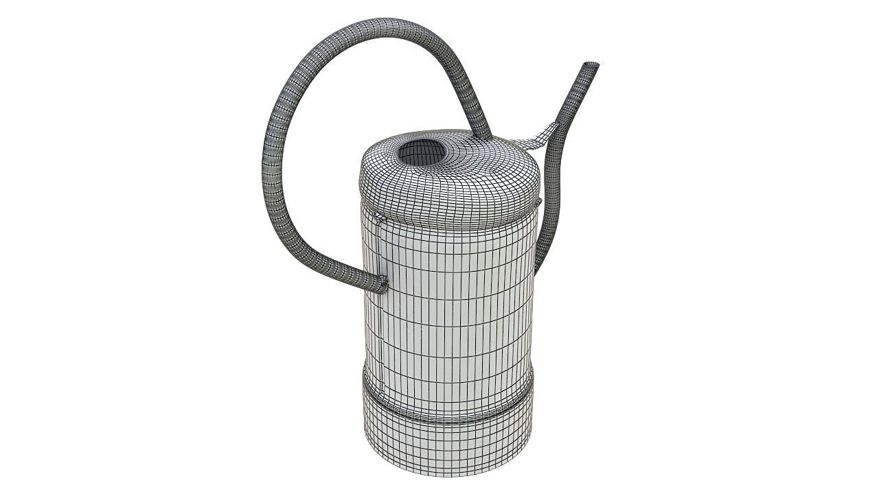 Metalic water can 3D model_10