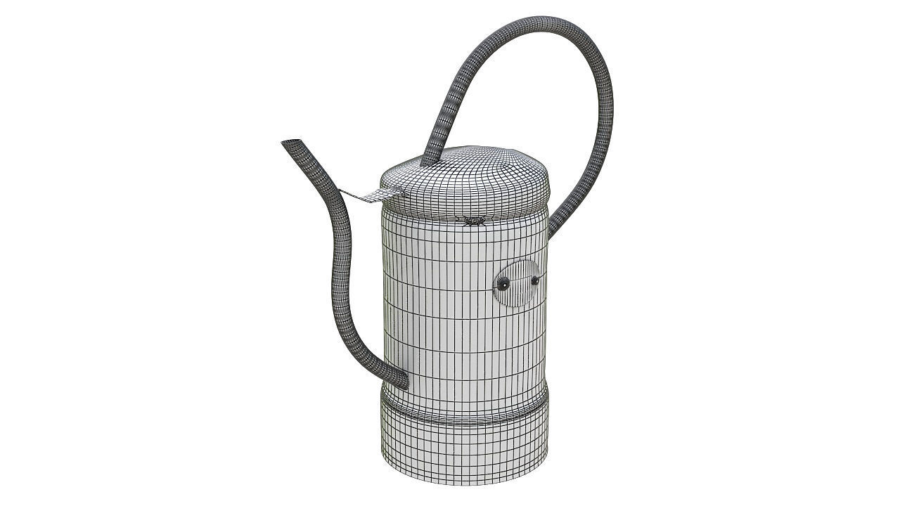 Metalic water can 3D model_8