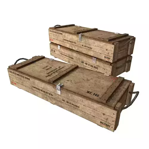 Rifle Wooden Crate Military Ammo Box Low Poly Low-poly 3D model Rifle Wooden Crate Military Ammo Box Low Poly Low-poly 3D model