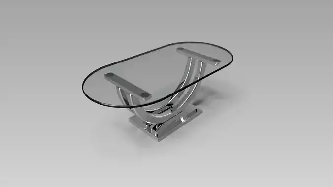 GLASS COFFEE TABLES Low-poly 3D model