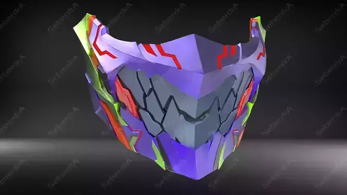 Unit01 Mecha Mask STL for 3D print model