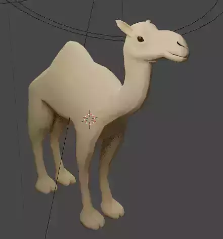 Rigged low poly camel Low-poly 3D model