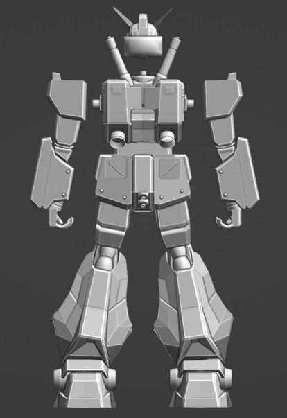 Gundam robot 3D print model_7