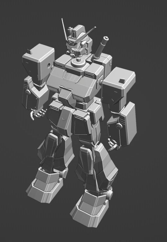 Gundam robot 3D print model_3