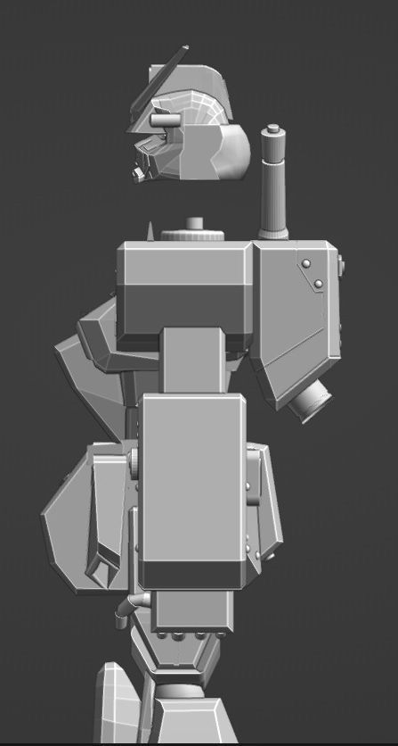 Gundam robot 3D print model_4