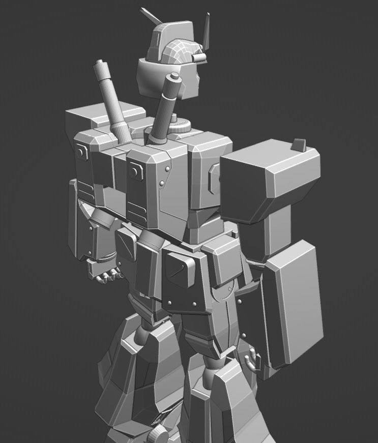 Gundam robot 3D print model_8