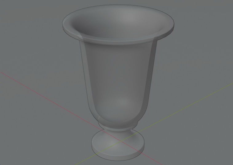Garden vase 3D model_2