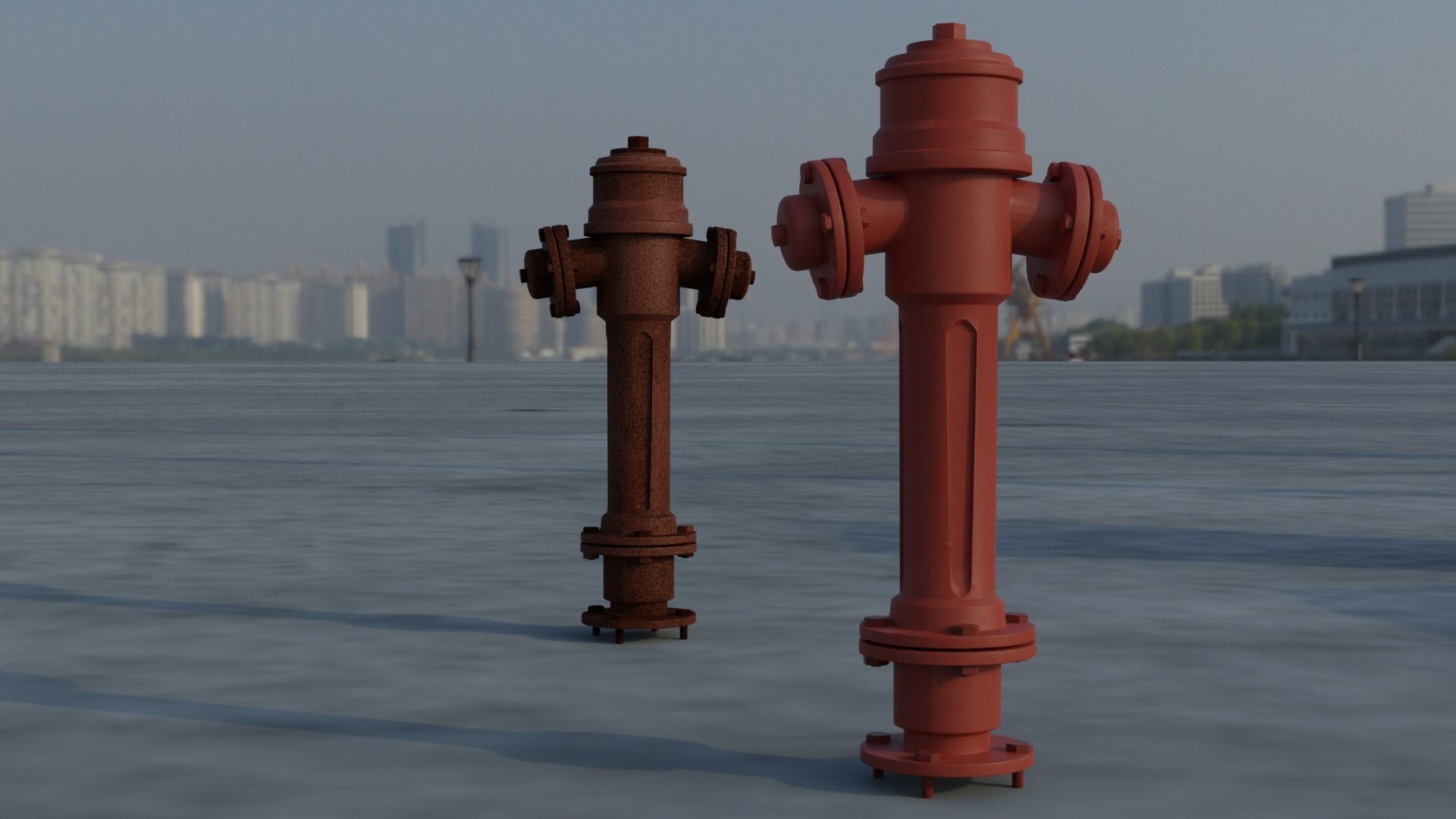  City assets pre-post apocalyps 3D model_5