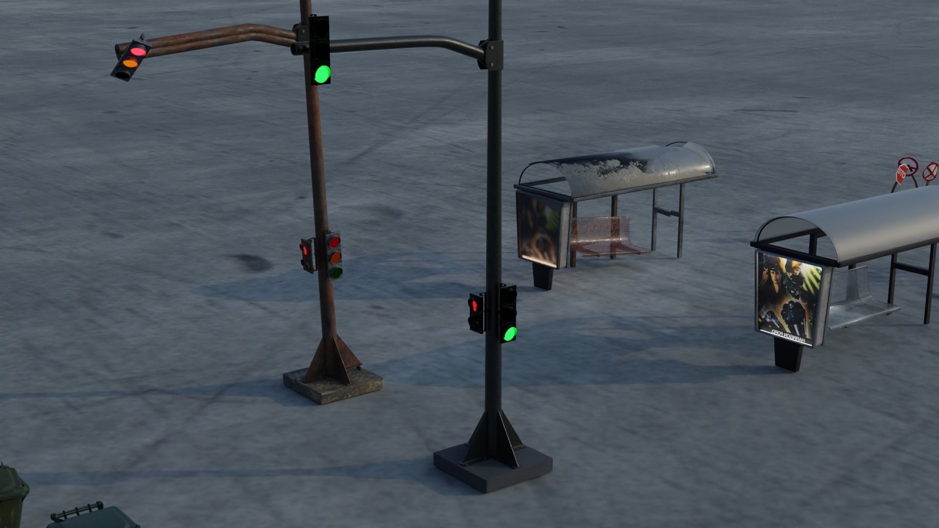  City assets pre-post apocalyps 3D model_11