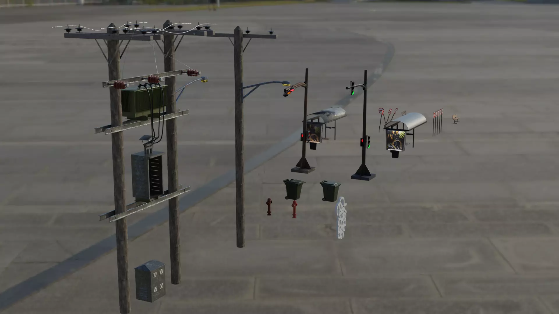  City assets pre-post apocalyps 3D model_0