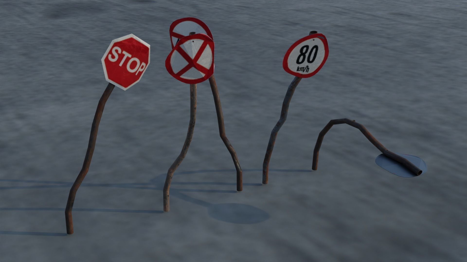  City assets pre-post apocalyps 3D model_12