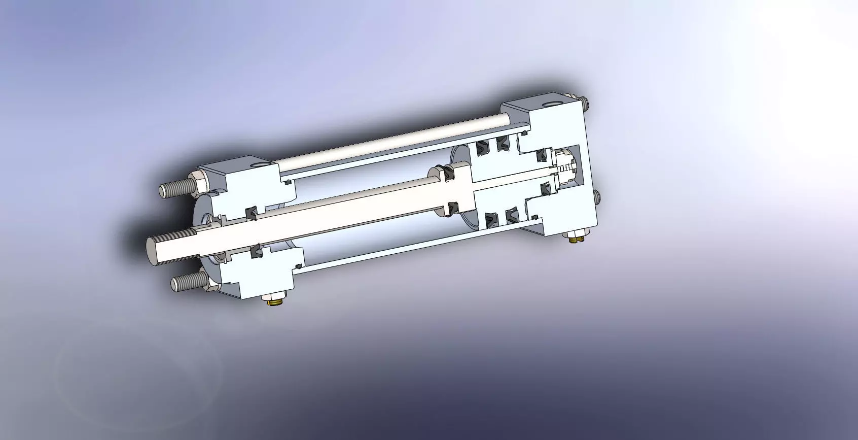 pneumatic cylinder 3D print model_0