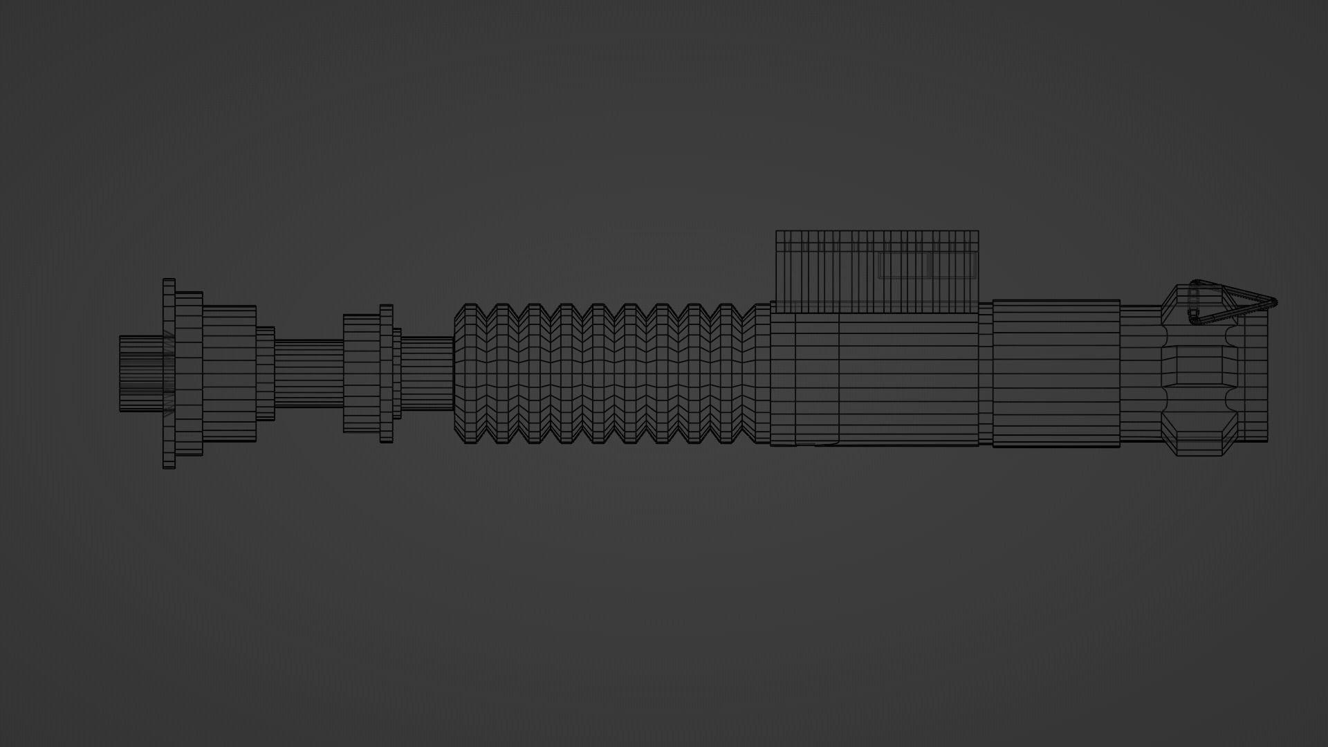Luke Skywalker Lightsaber Low-poly 3D model_9