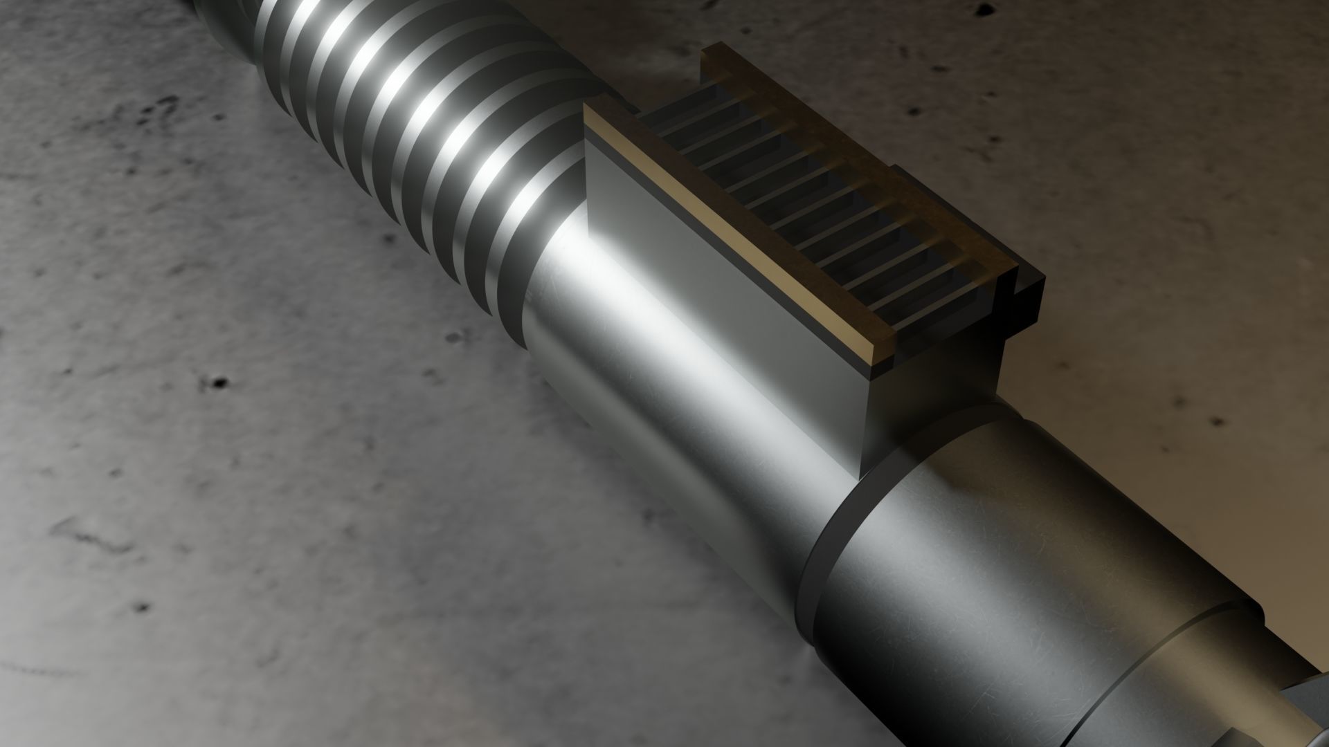 Luke Skywalker Lightsaber Low-poly 3D model_3