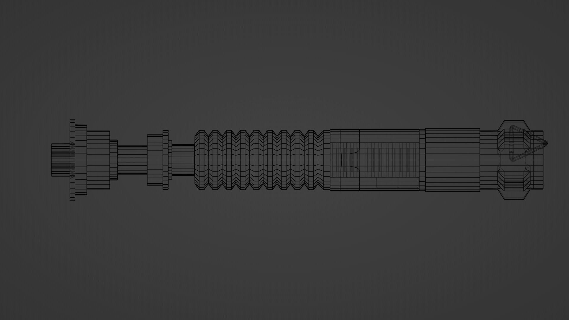 Luke Skywalker Lightsaber Low-poly 3D model_10