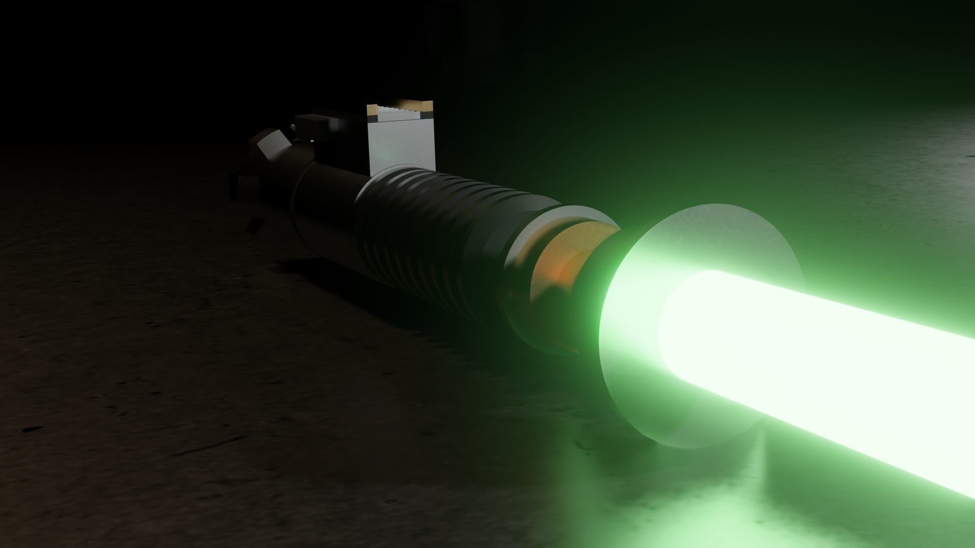 Luke Skywalker Lightsaber Low-poly 3D model_1