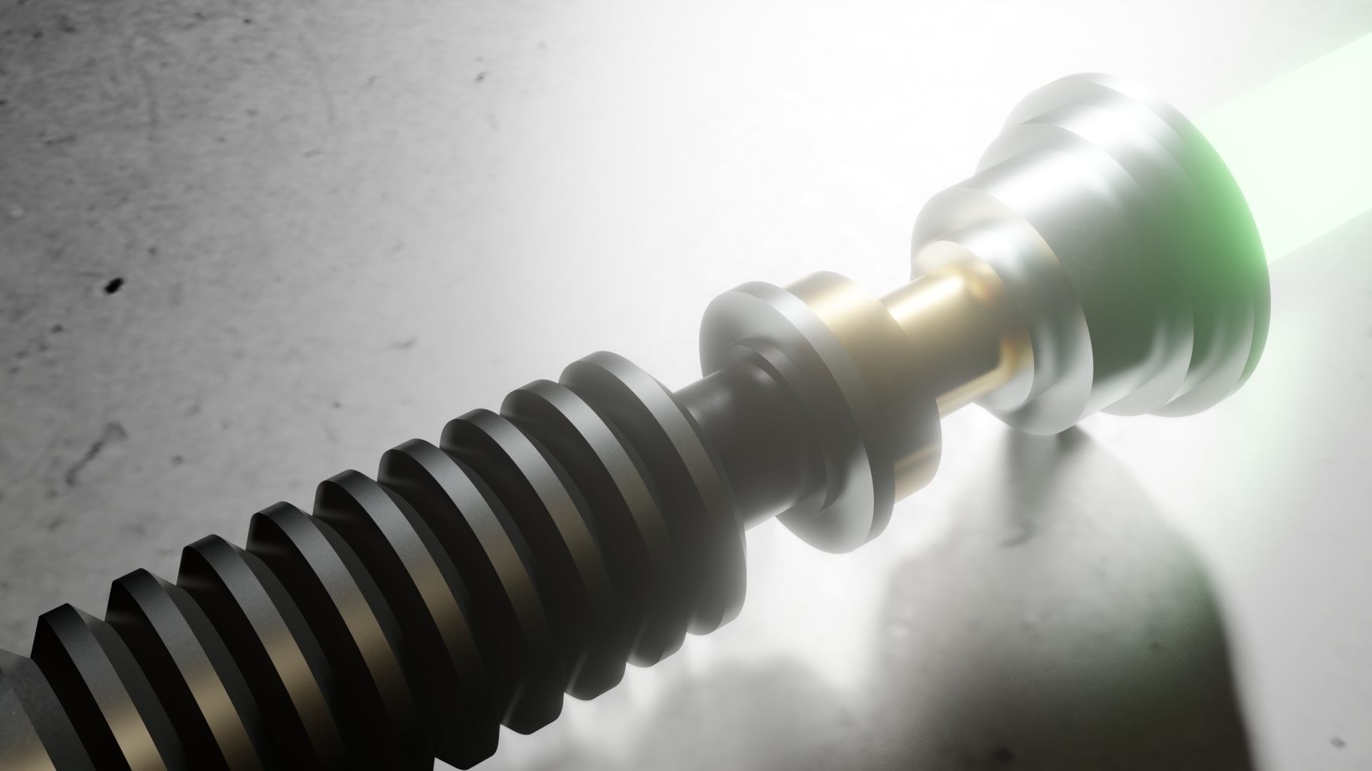 Luke Skywalker Lightsaber Low-poly 3D model_2