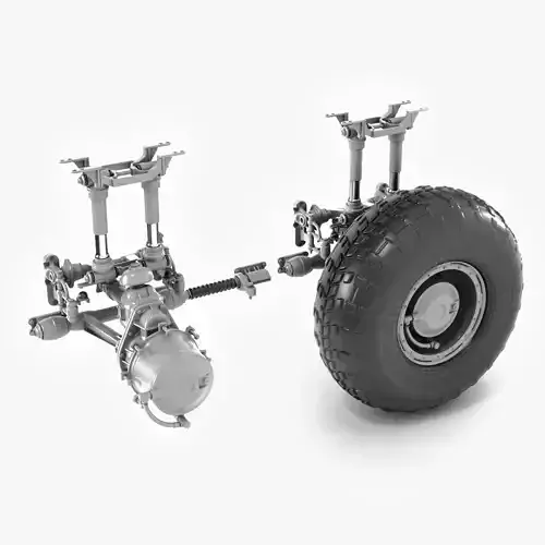 BTR and APC Suspension with Wheel 3D model
