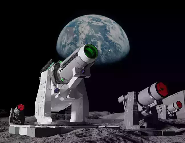 Moon Laser and Plasma turret pack 3D Model Collection