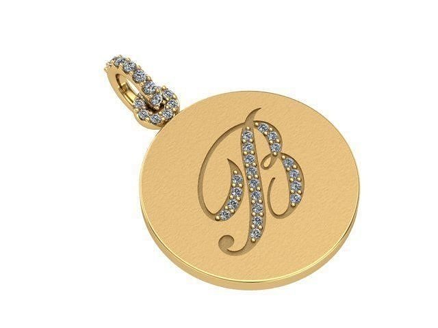 Gold and Diamond Pendant 3D print model
