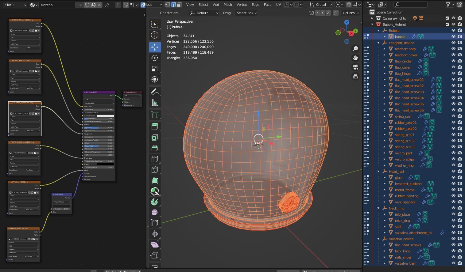NASA Apollo 11 Astronaut Bubble Helmet 3D model_17