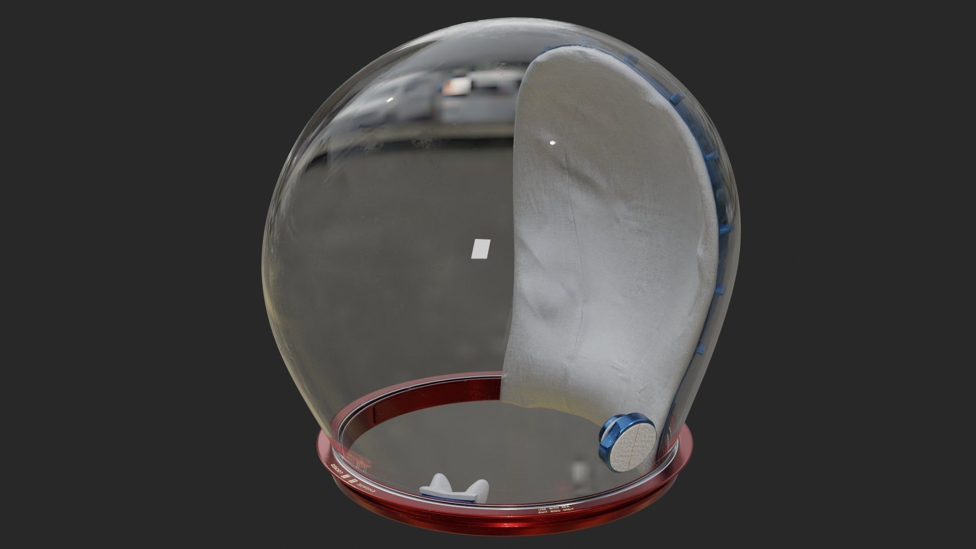 NASA Apollo 11 Astronaut Bubble Helmet 3D model_1