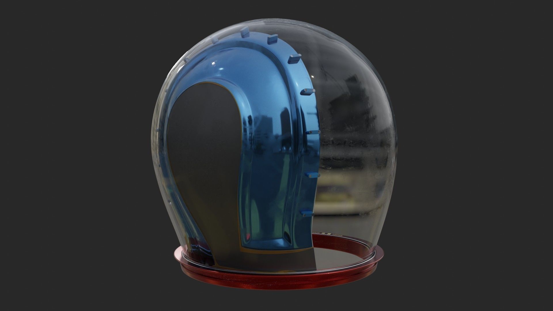NASA Apollo 11 Astronaut Bubble Helmet 3D model_2