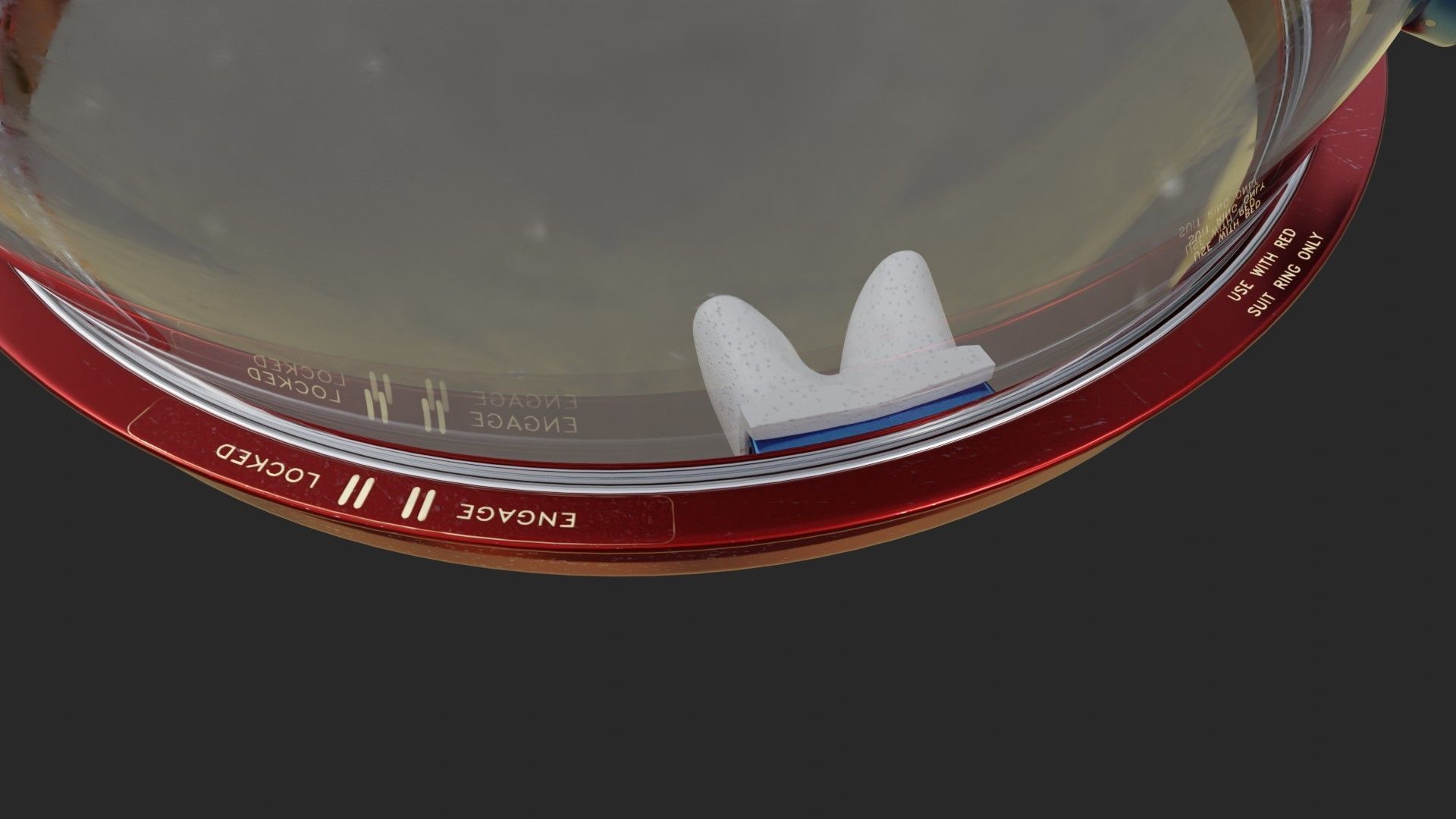 NASA Apollo 11 Astronaut Bubble Helmet 3D model_10