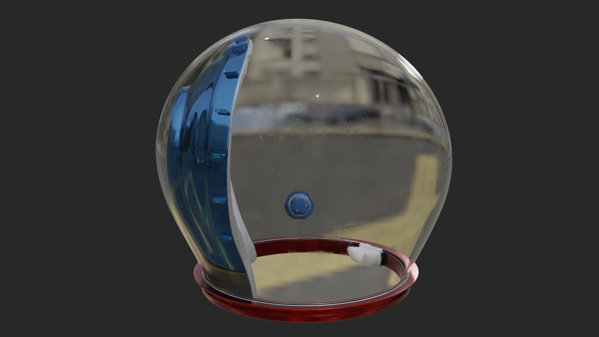 NASA Apollo 11 Astronaut Bubble Helmet 3D model_3