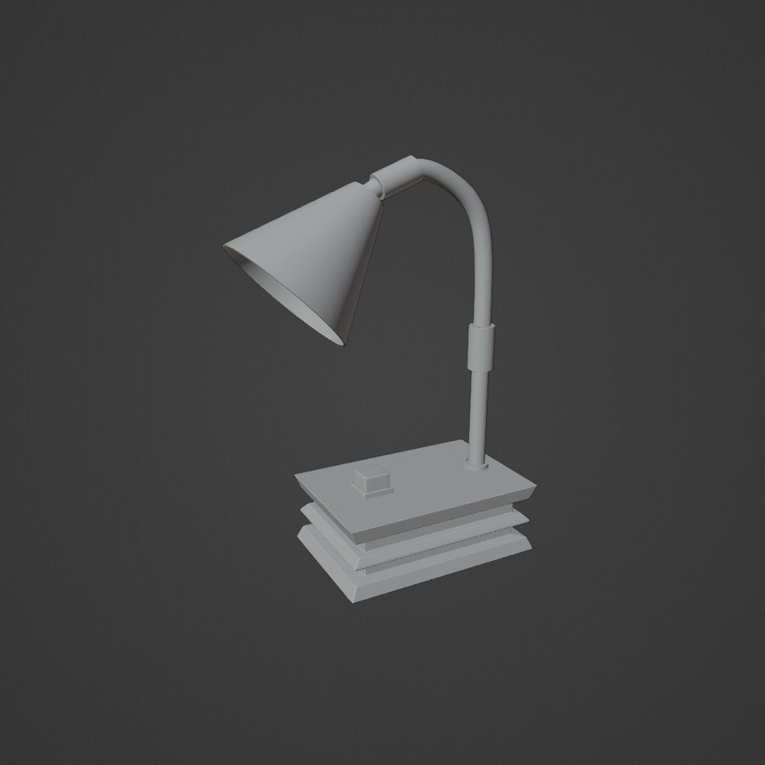 Vintage Wooden Table Lamp  Free 3D model_3