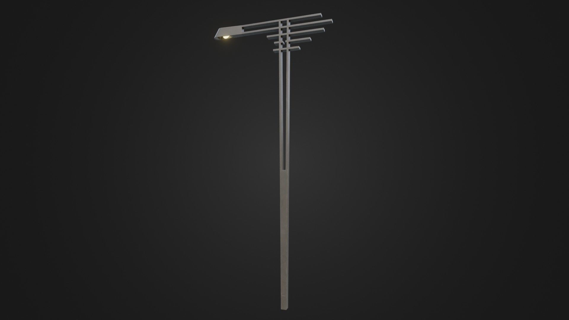 Street Light 21 Low-poly 3D model_18