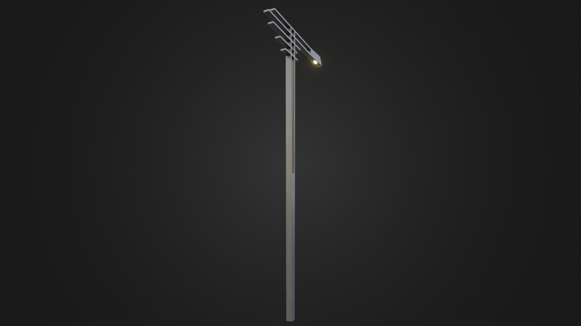 Street Light 21 Low-poly 3D model_7