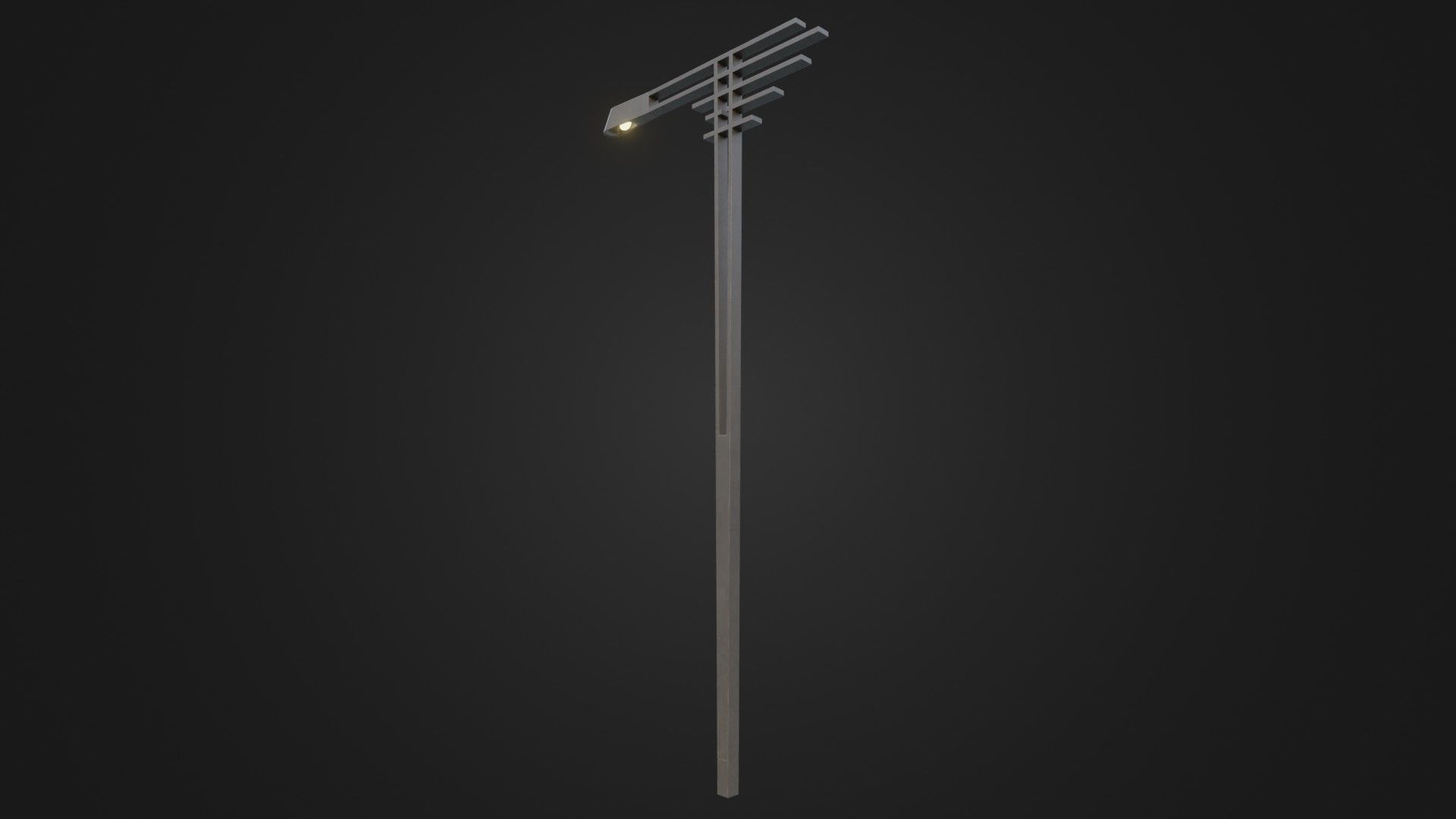 Street Light 21 Low-poly 3D model_15