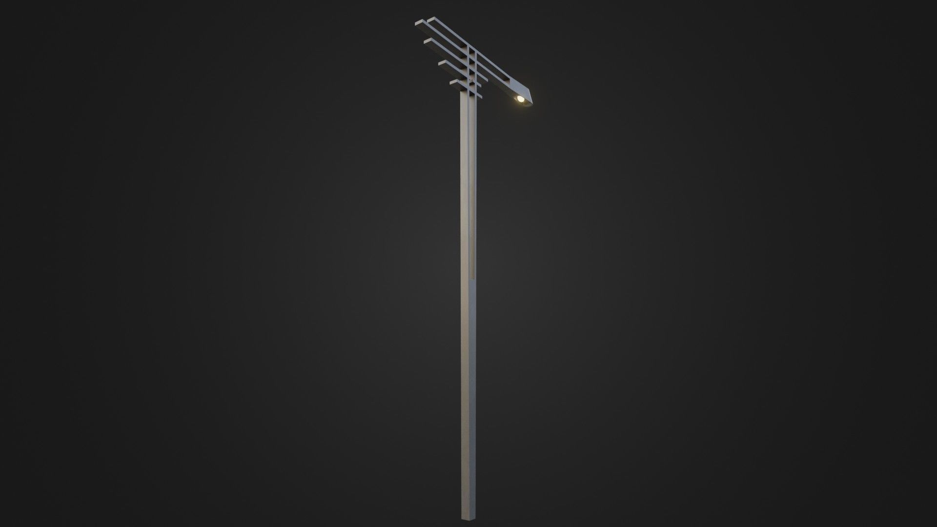 Street Light 21 Low-poly 3D model_6