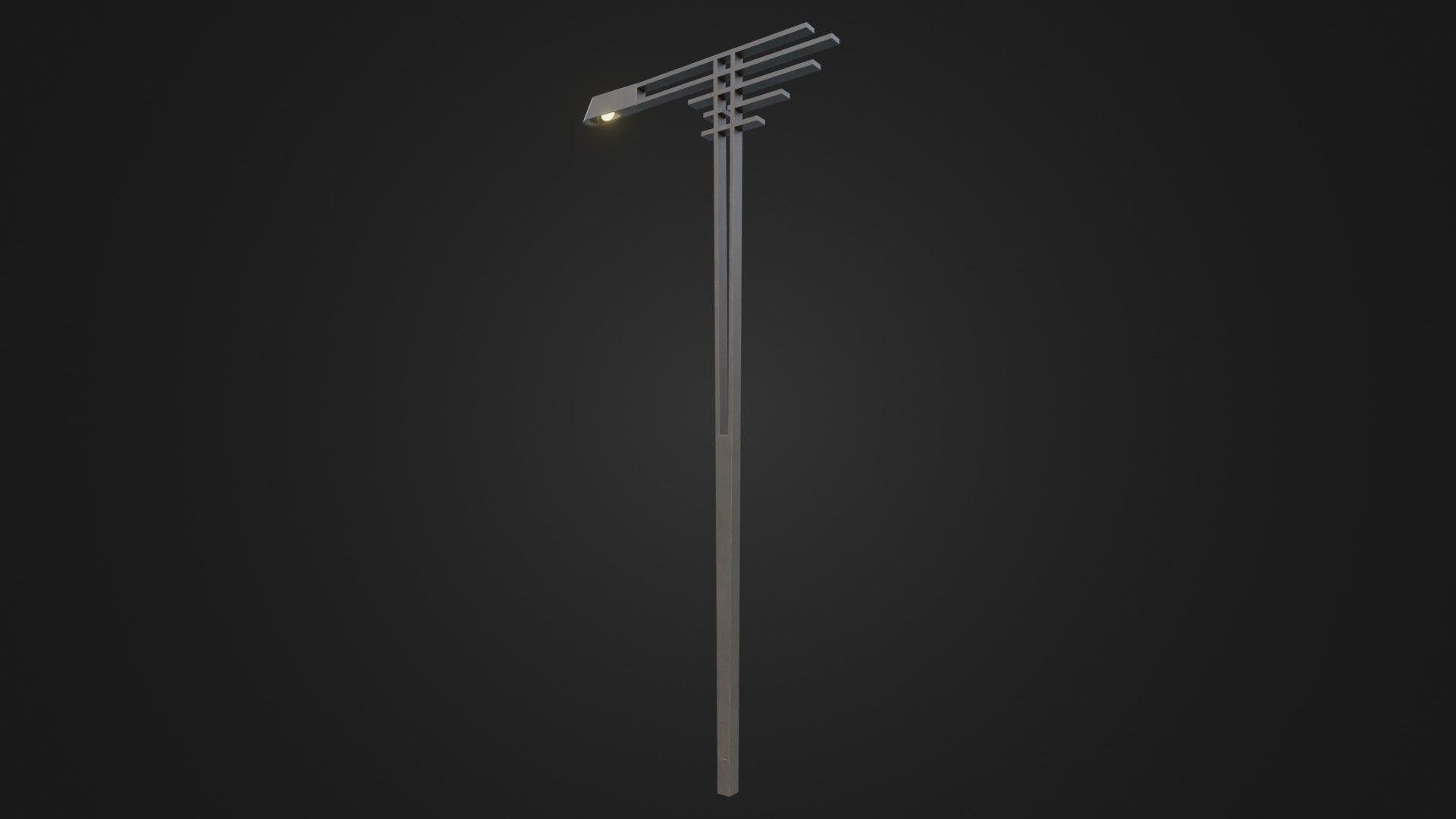 Street Light 21 Low-poly 3D model_16