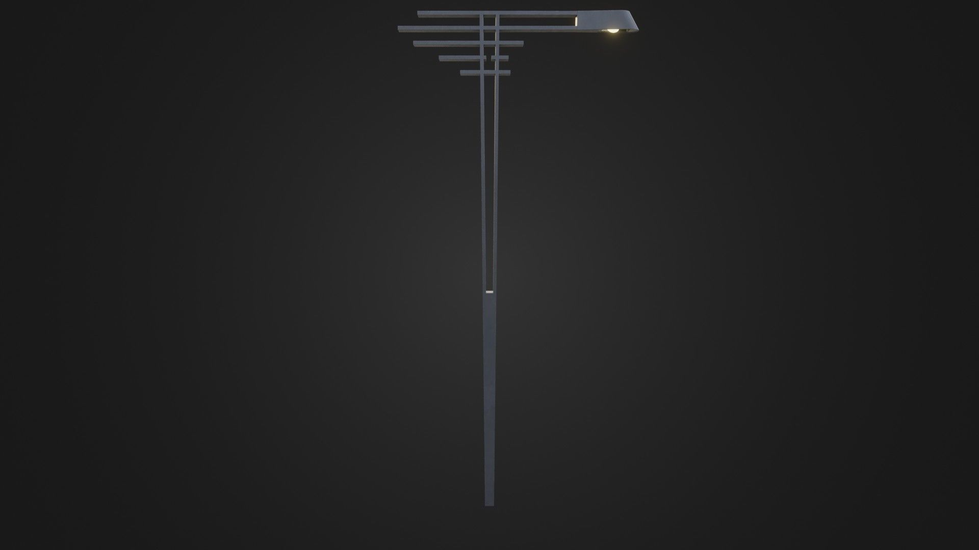 Street Light 21 Low-poly 3D model_40