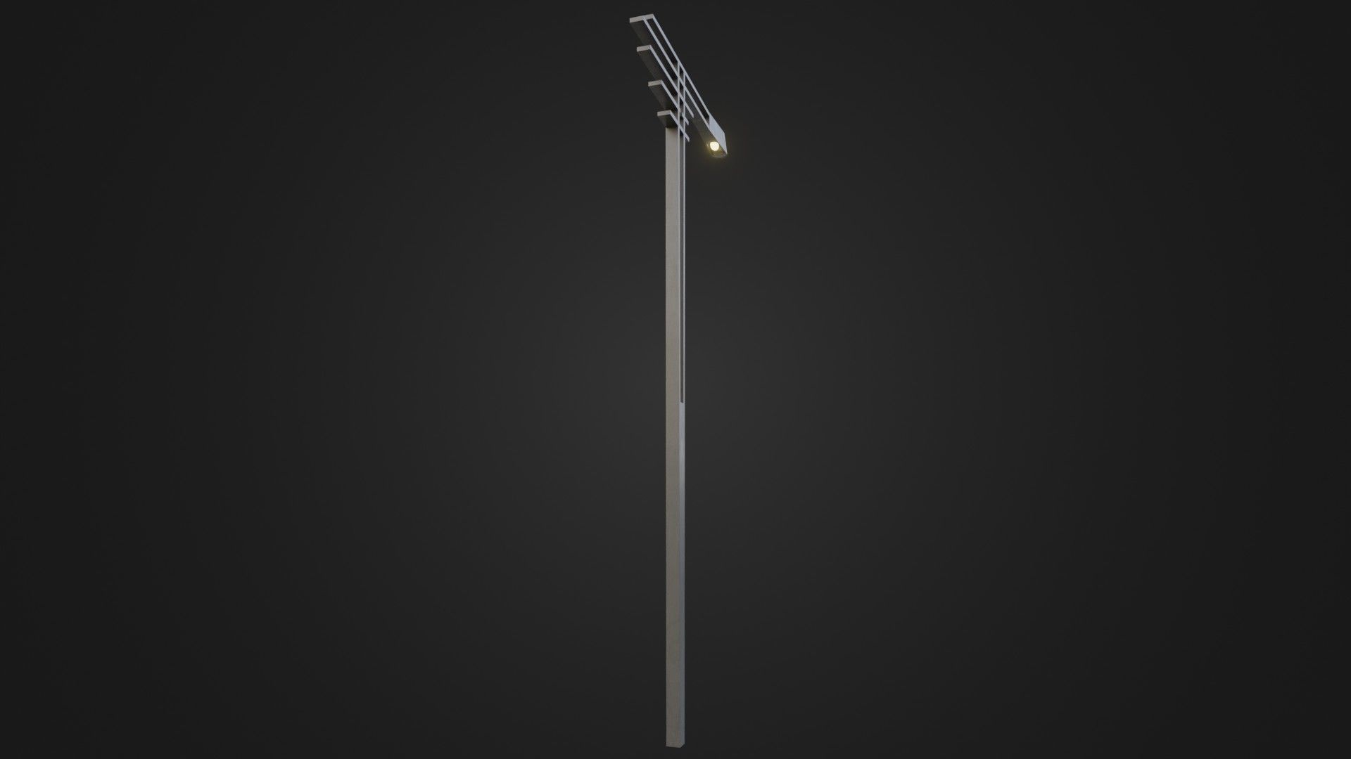 Street Light 21 Low-poly 3D model_8