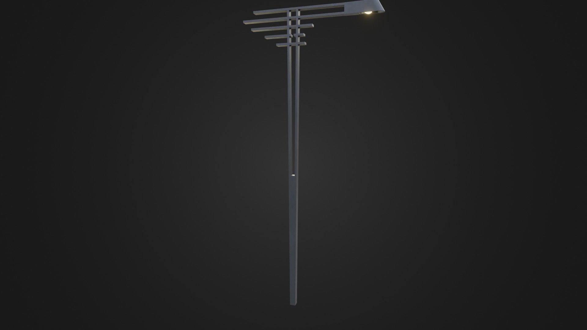 Street Light 21 Low-poly 3D model_38
