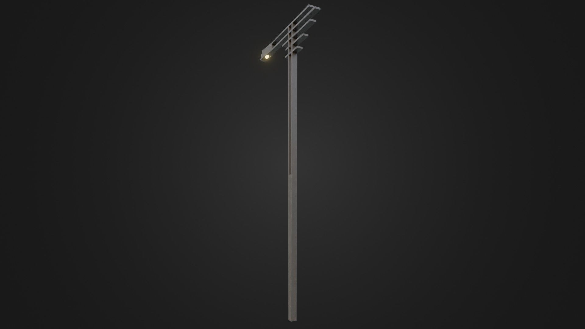 Street Light 21 Low-poly 3D model_13